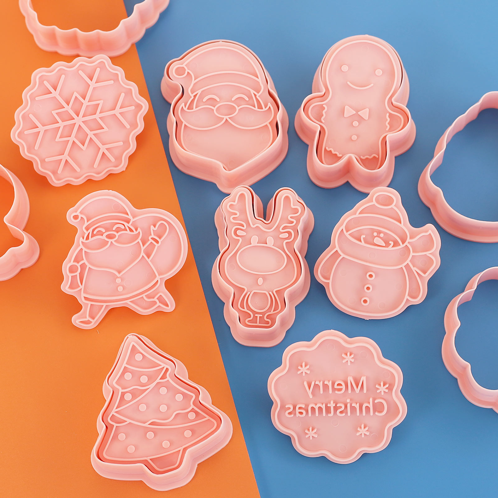 Kitchen Baking Cookies - Emporte-pièces de noël, 8 pièces, Design