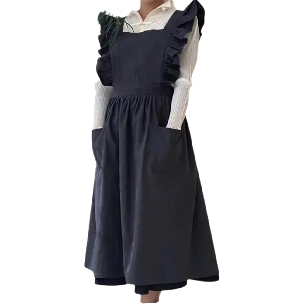 Kitchen And Baking - Tablier Vintage en coton et lin,