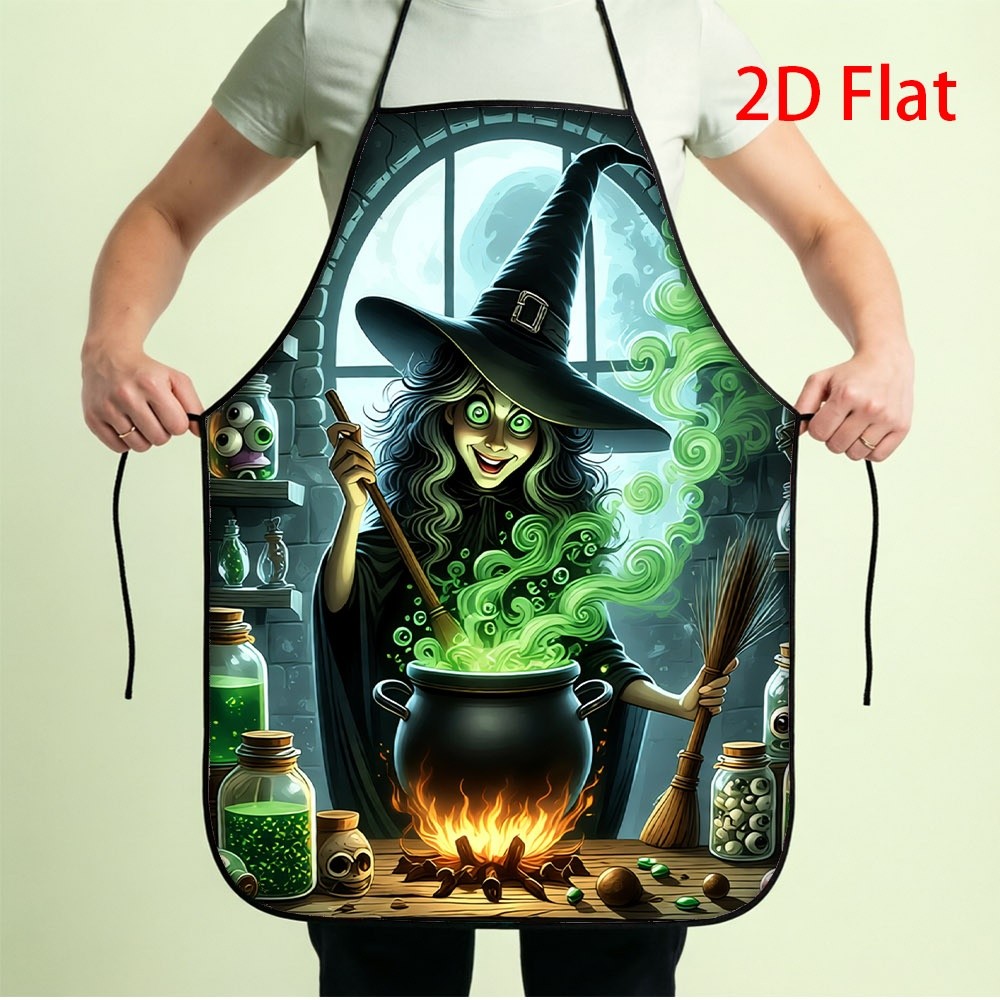Kitchen Witch Baking - Tablier de cuisine amusant motif sorcière,