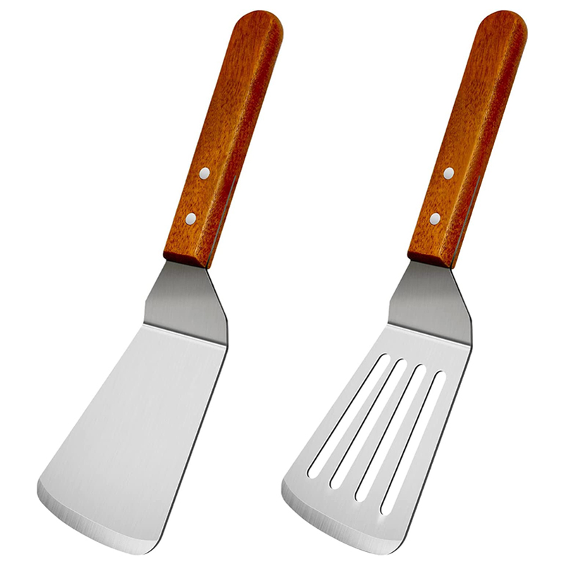 Offset Spatula Set - Spatules en métal pour poêle en