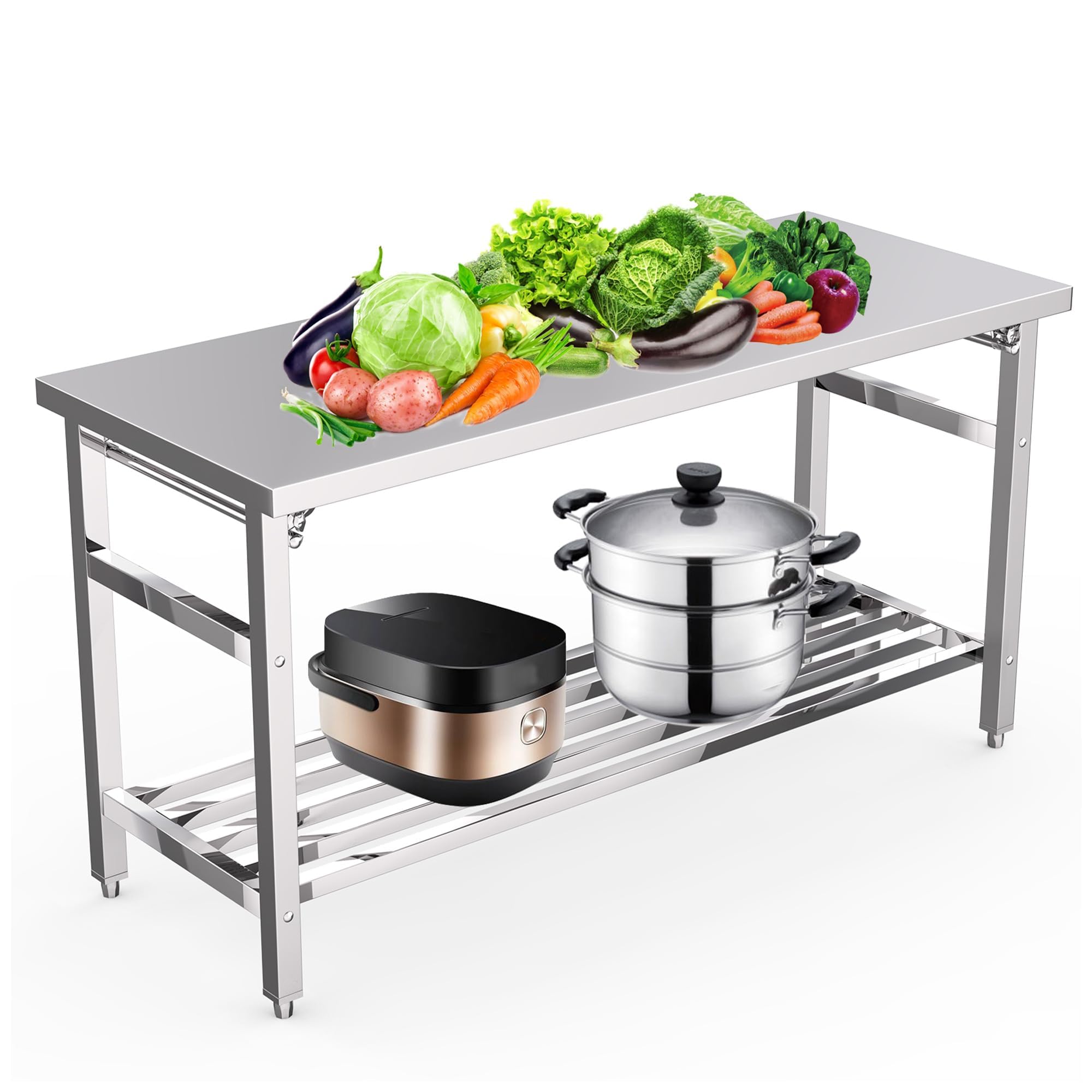 Kitchen Job - Table de préparation pliable en acier