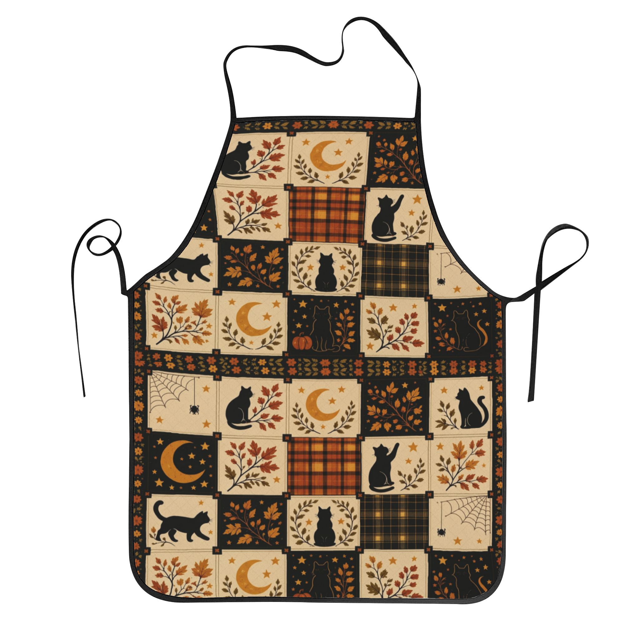 Kitchen Witch Baking - Tablier Noir pour Cuisine, Pâtisserie, Nettoyage