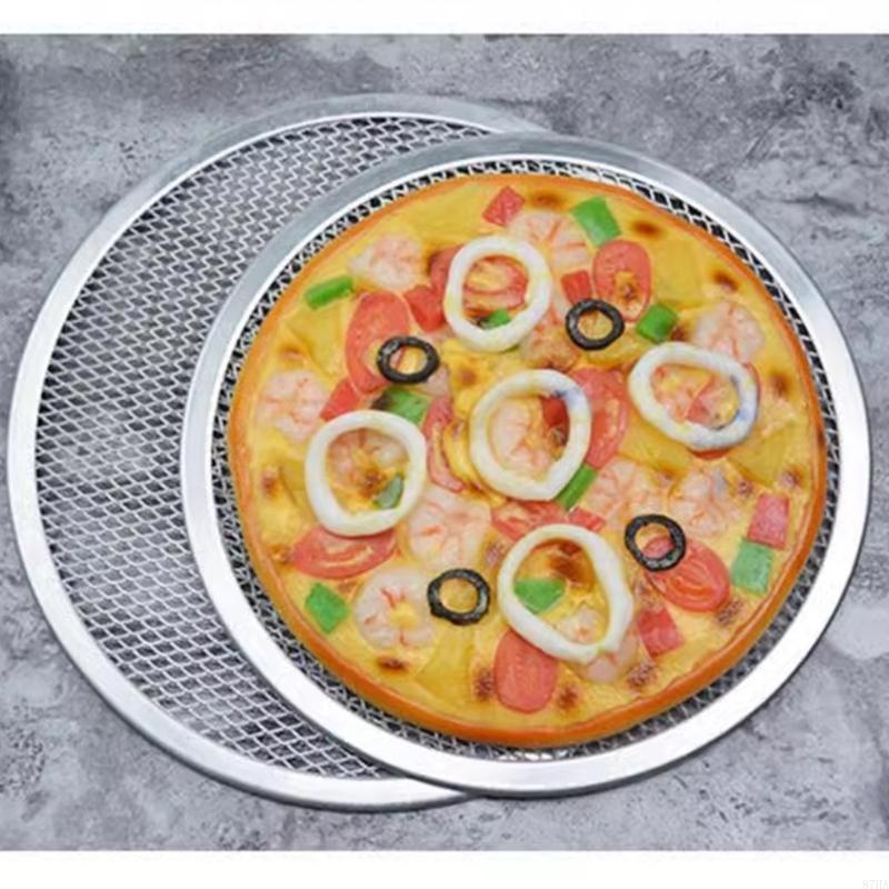 Kitchen Baking Center - Écran à pizza rond en aluminium,