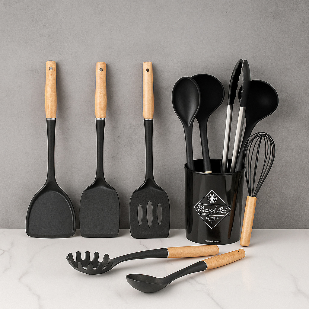 Offset Spatula Set - Ensemble d'ustensiles de cuisine en silicone