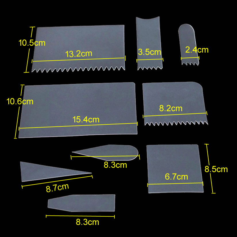 Lot de 9 spatules à gâteau, li - Fondant Smoother Set avis et prix