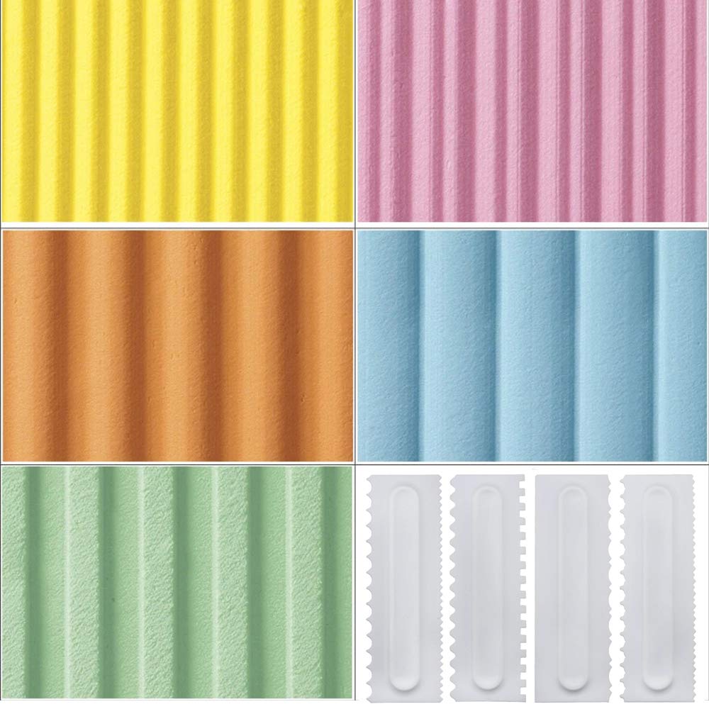 Lot de 4 peignes à gâteau, gra - Fondant Smoother Set avis et prix