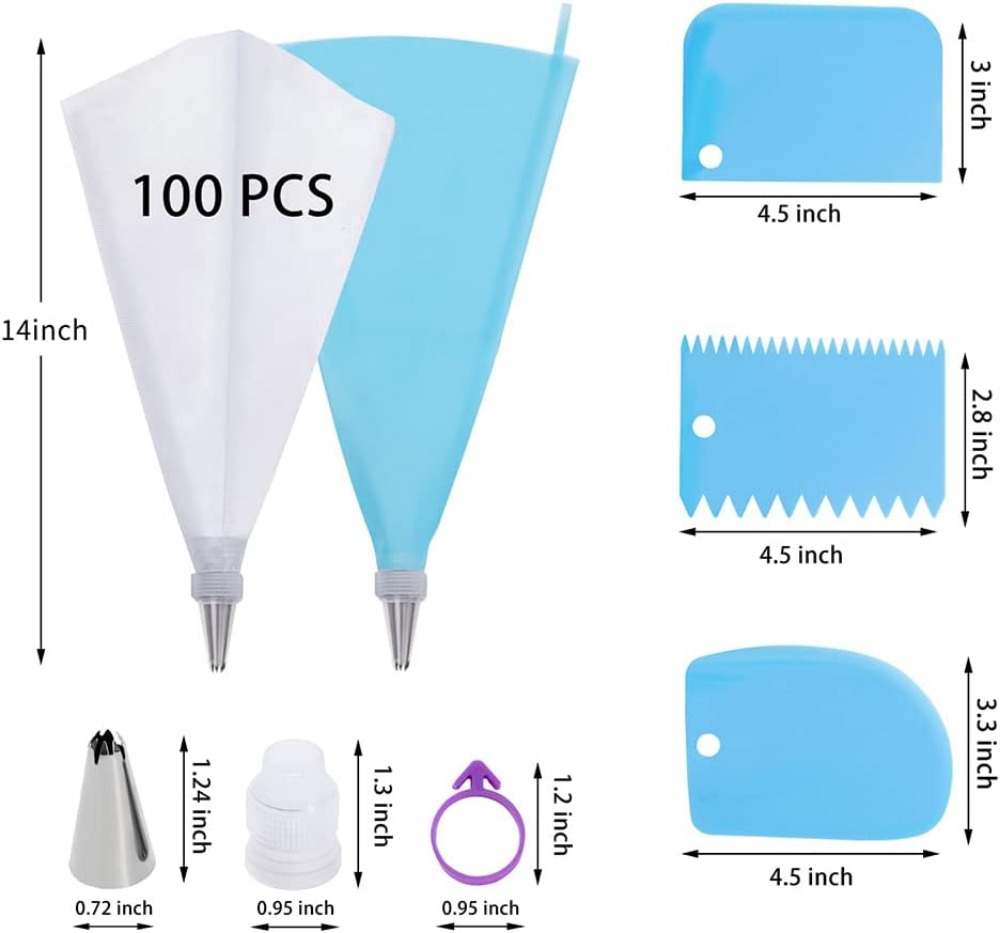 100 Pcs Poches à pâtisserie je - Decorating Tip Set avis et prix