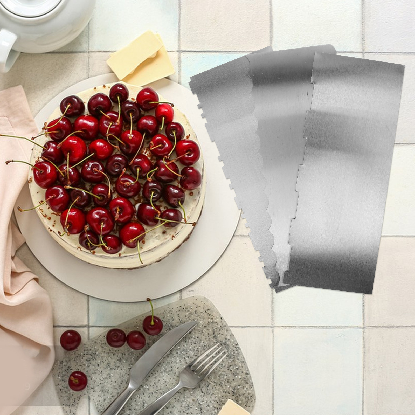 Ensemble de 3 grattoirs à gâte - Fondant Smoother Set avis et prix